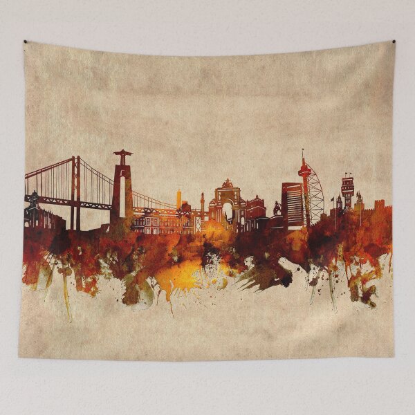 Item preview, lisbon skyline vintage designed and sold by BekimART2.