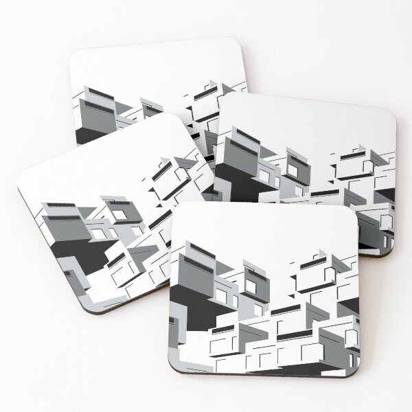 Item preview, Habitat 67 Black and White Print, Montreal, Canada Print, Brutalist, Brutalism, Architecture designed and sold by sketchingarchi.
