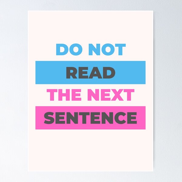 Item preview, Don't read the next sentence designed and sold by Aesthynova.