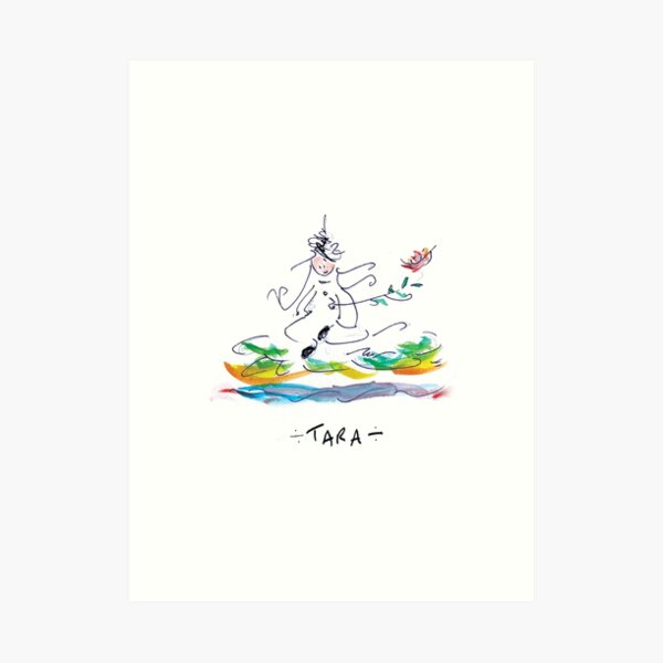 Tara in the wind Art Print