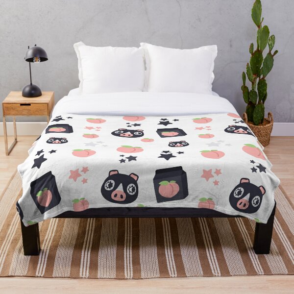 Animal Crossing Pattern Throw Blankets | Redbubble