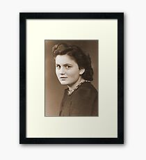 Haunting Portrait of an Anonymous German Woman during WW2 Framed Print