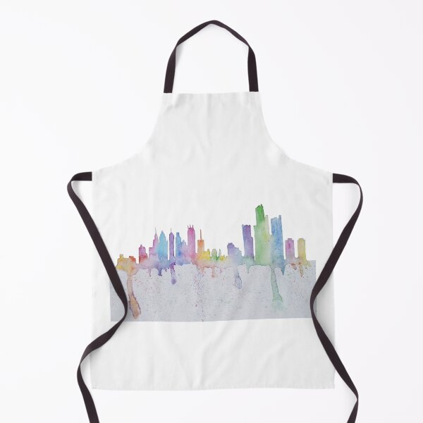 Artikelvorschau, Detroit Michigan Aquarell Skyline entworfen und verkauft von BrandyGerberArt.
