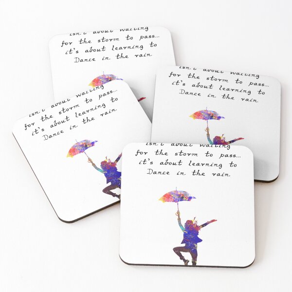 Item preview, Dance In The Rain Quote Art Design 608 Watercolor designed and sold by vividpixelusa.