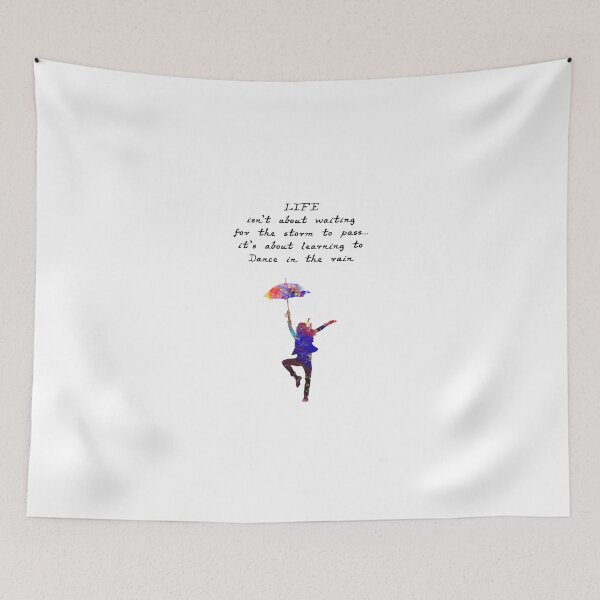 Item preview, Dance In The Rain Quote Art Design 608 Watercolor designed and sold by vividpixelusa.