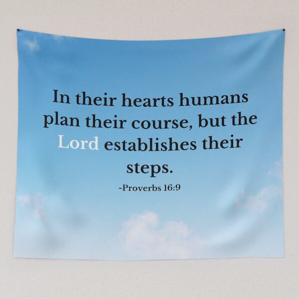 Item preview, Stones on Water - Proverbs 16: 9 Bible designed and sold by Liberating-Art.