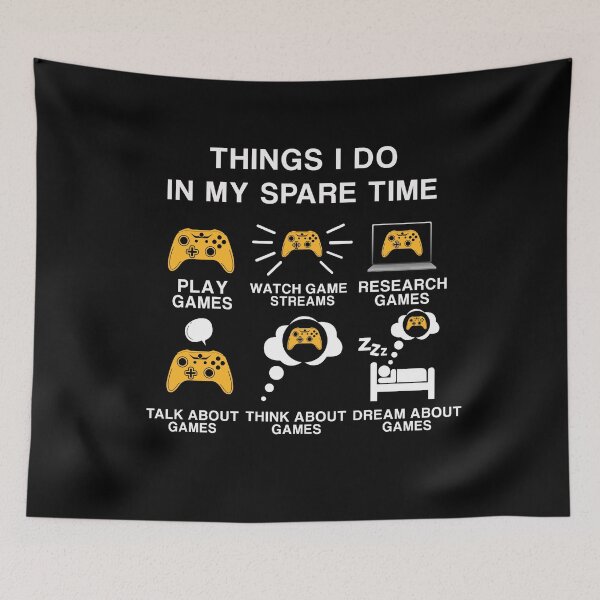 Item preview, THINGS I DO IN MY SPARE TIME FUNNY VIDEO GAMES GIFT FOR GAMERS BOYS AND GIRLS designed and sold by pedrored369.