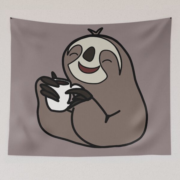 Item preview, Sloth with coffee designed and sold by Mermaidssparkle.