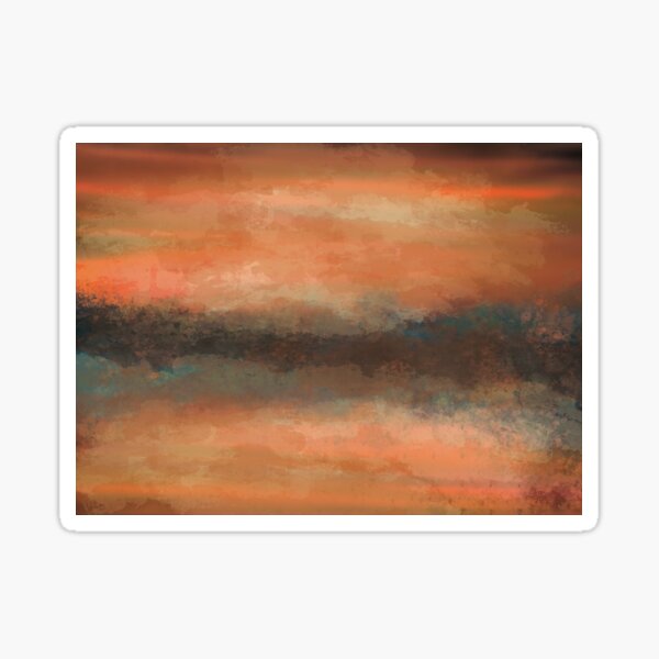 Distant Mountains at Dawn Sticker