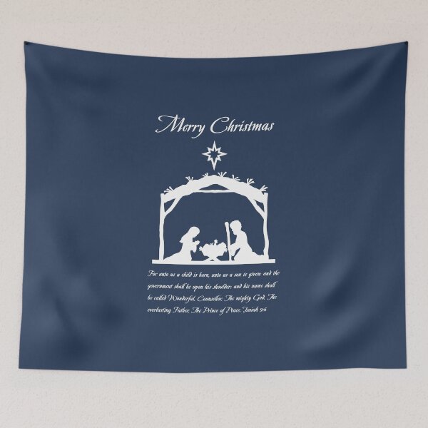 Item preview, Nativity Silhouette with Isaiah 9:6 designed and sold by hlafflin.