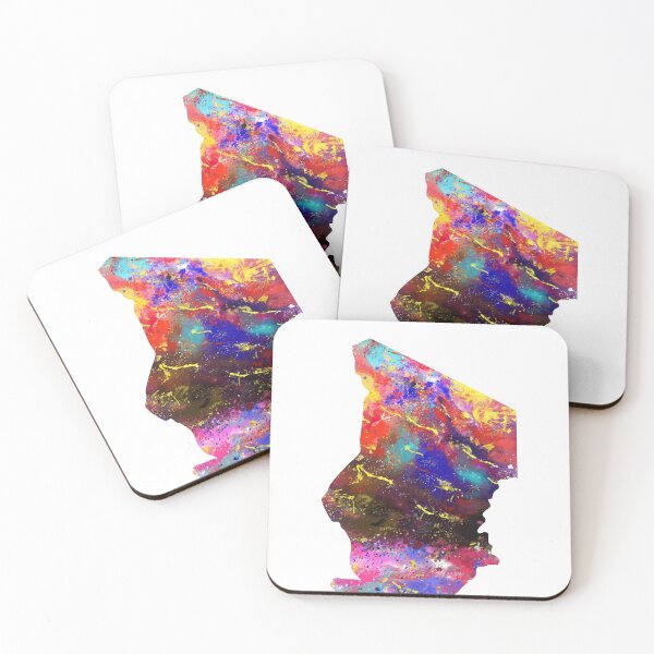 Item preview, Chad 606 Watercolor Map Yoga Quote Definition Desi designed and sold by vividpixelusa.