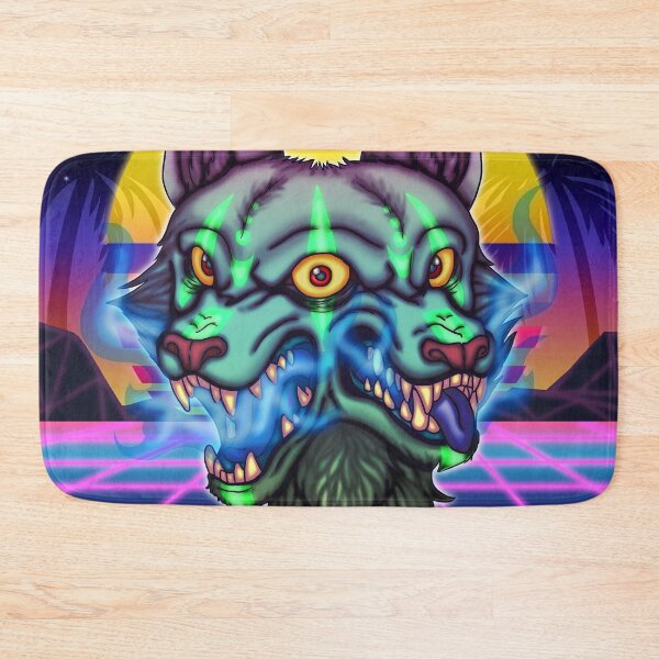 Item preview, Double Face Wolf Retro Style 80's with flames designed and sold by ArtDreamBunny.