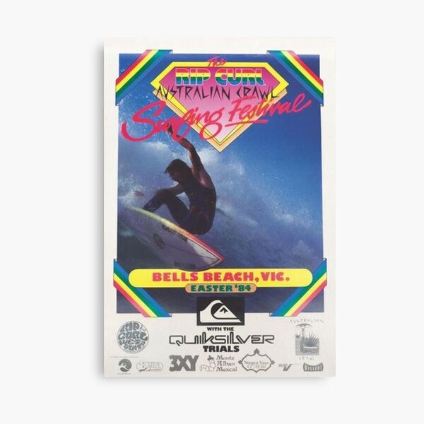 affiche de surf australie vintage 1984 Impression sur toile