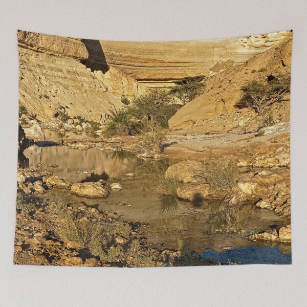 Item preview, Wadi Desert Oasis  Rockface Landscape, Oman designed and sold by worldways.