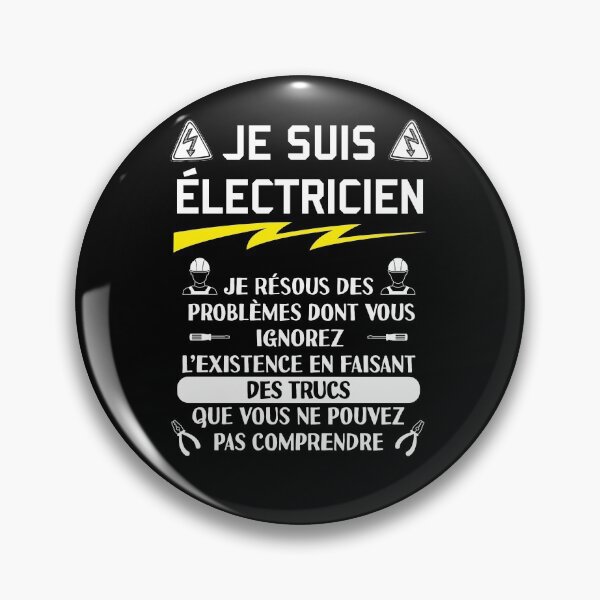 Aperçu de l'œuvre tee shirt humour électricien créée et vendue par Catcrea.