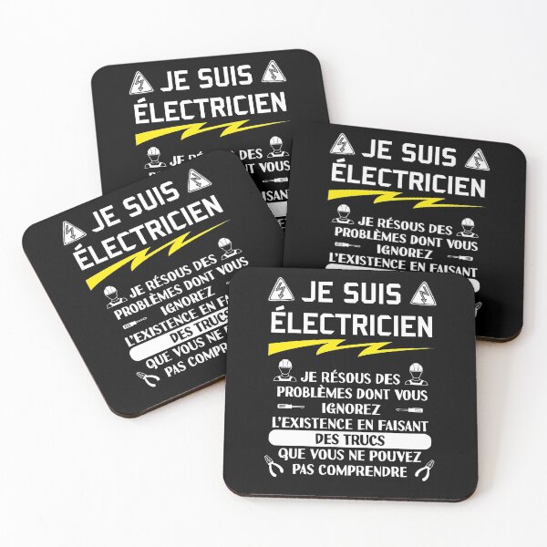 Aperçu de l'œuvre tee shirt humour électricien créée et vendue par Catcrea.