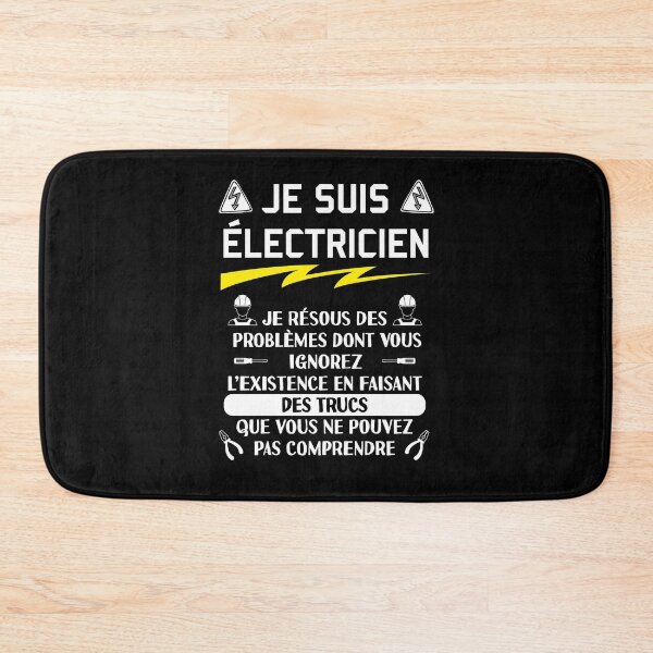 Aperçu de l'œuvre tee shirt humour électricien créée et vendue par Catcrea.