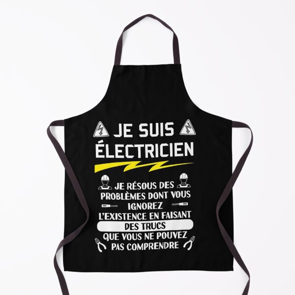 Aperçu de l'œuvre tee shirt humour électricien créée et vendue par Catcrea.