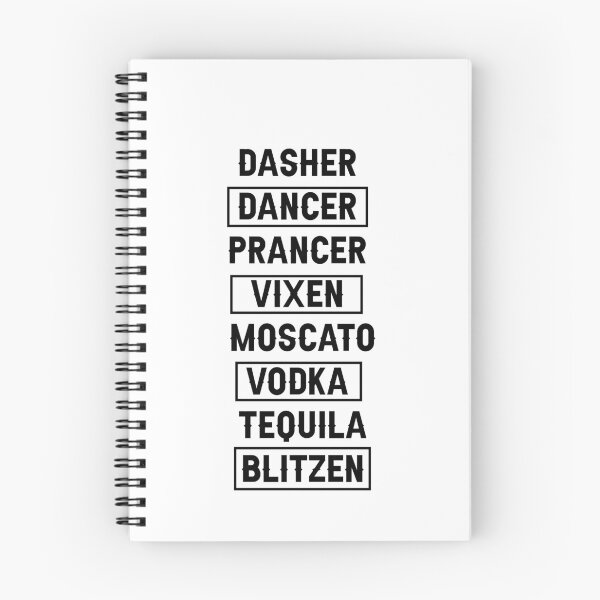 Artikelvorschau, Dasher Dancer Prancer Vixen Moscato Wodka Tequila Blitzen entworfen und verkauft von damone7.