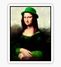 Lucky Mona Lisa - St Patrick's Day Sticker