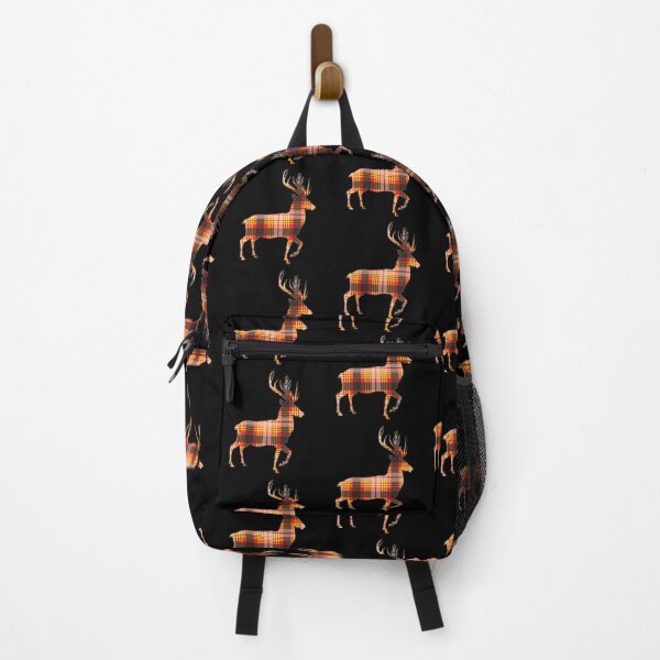 Item preview, Red, Yellow and Black Tartan Scottish Stag Silhouette designed and sold by MacPean.