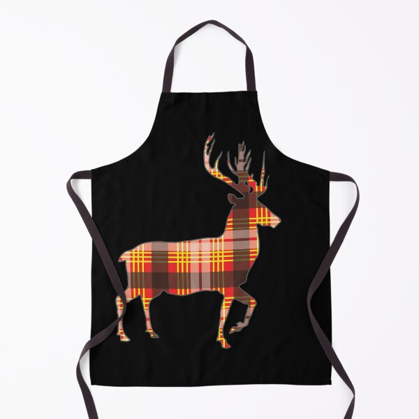 Item preview, Red, Yellow and Black Tartan Scottish Stag Silhouette designed and sold by MacPean.