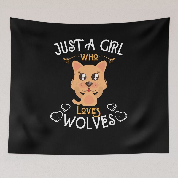Item preview, Just a girl who loves wolves designed and sold by MyTrendStore.