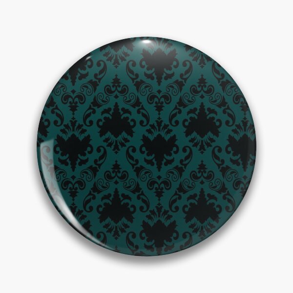 Item preview, Dark Teal and Black Damask designed and sold by ColorObsession.