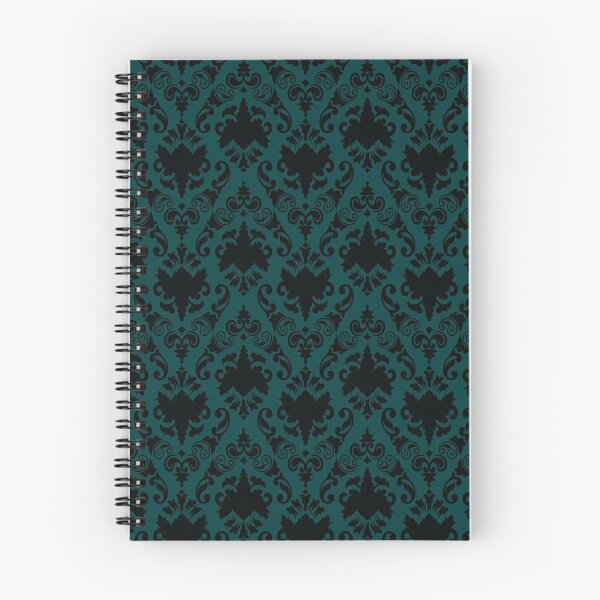 Artikelvorschau, Dark Teal und Black Damask entworfen und verkauft von ColorObsession.
