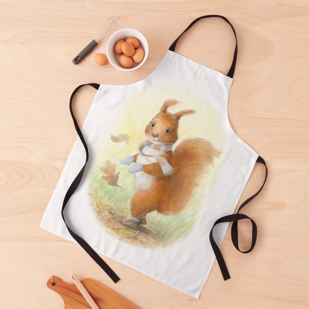 Windy Day Squirrel Apron