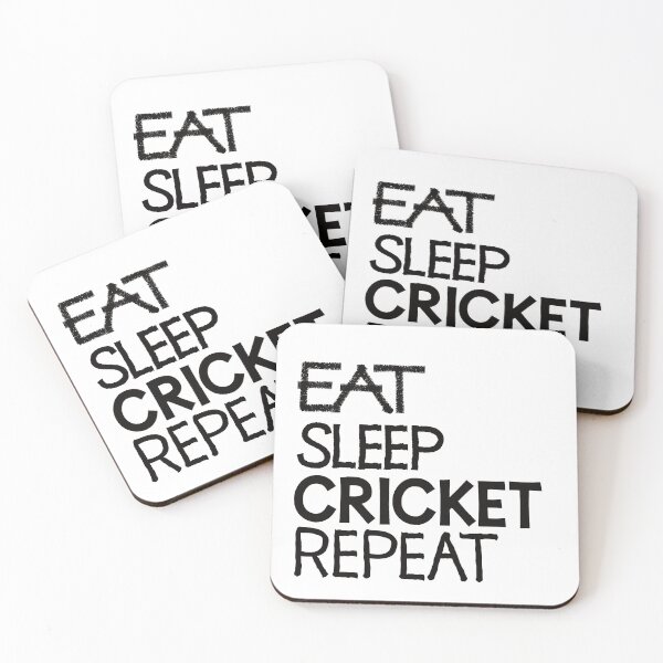 Item preview, Eat sleep cricket repeat designed and sold by ReluctantChickn.
