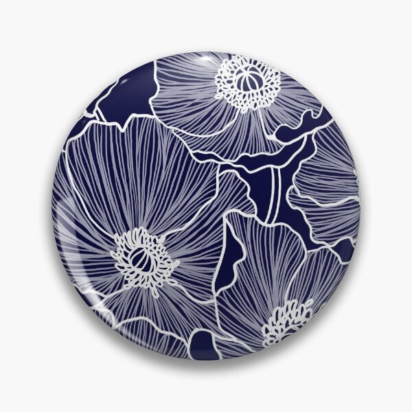 Aperçu de l'œuvre Coquelicots Indigo créée et vendue par ColorObsession.