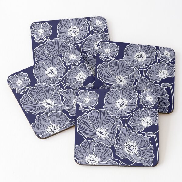 Item preview, Indigo Poppies designed and sold by ColorObsession.