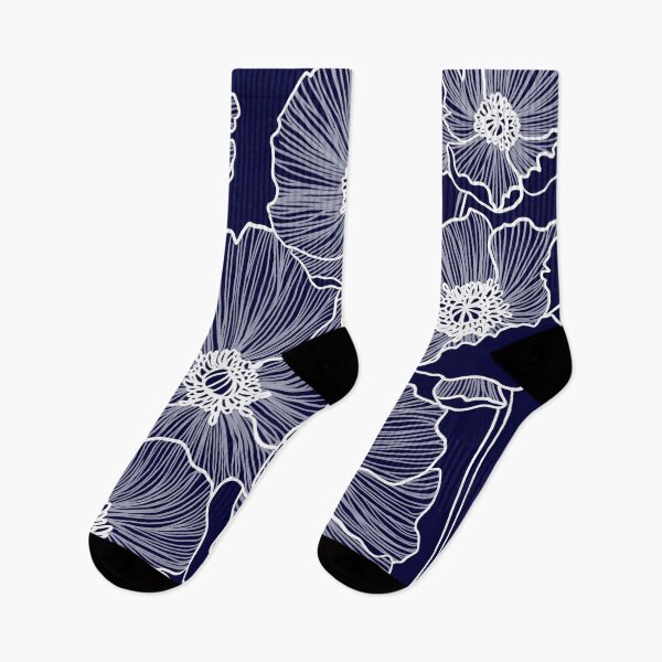 Item preview, Indigo Poppies designed and sold by ColorObsession.