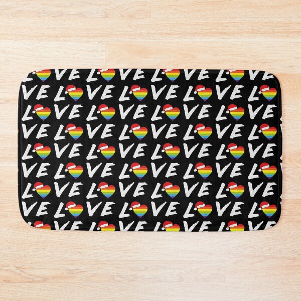 Item preview, LOVE WITH LGBT HEART AND CHRISTMAS HAT  designed and sold by Dwarf-Monkey.