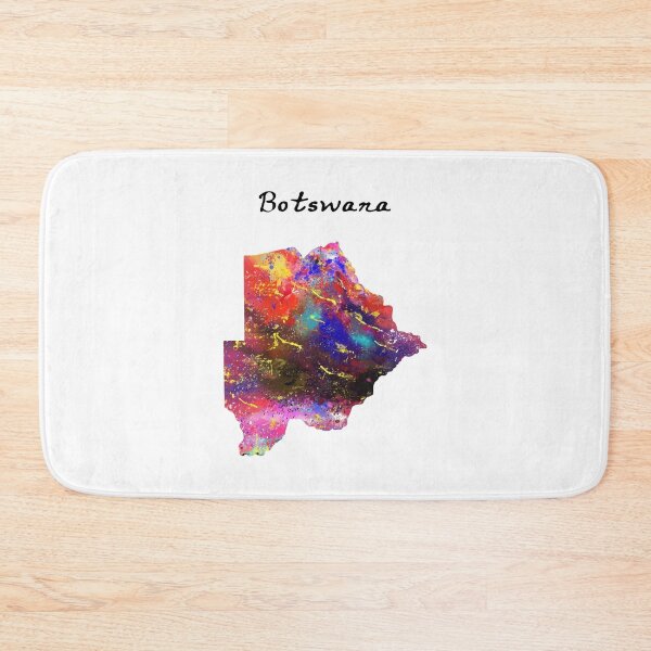 Item preview, Botswana 602 Watercolor Map Yoga Quote Definition designed and sold by vividpixelusa.