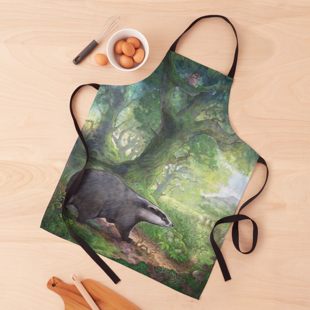 Badger in the woods Apron