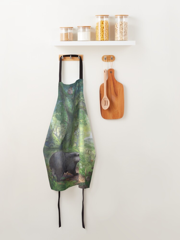 Alternate view of Badger in the woods Apron