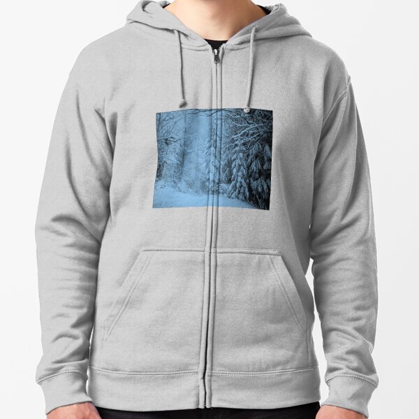 Beautiful snowy evening Zipped Hoodie