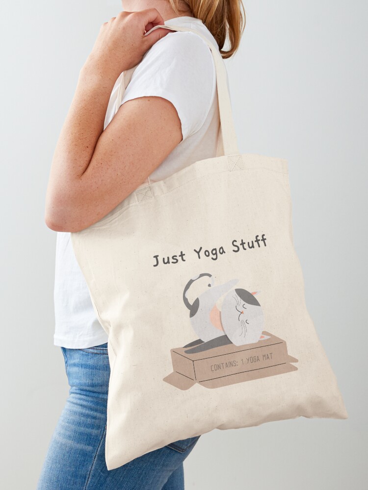 Just Yoga Stuff Contains: 1 Yoga Mat Tote Bag for Sale by Reno96