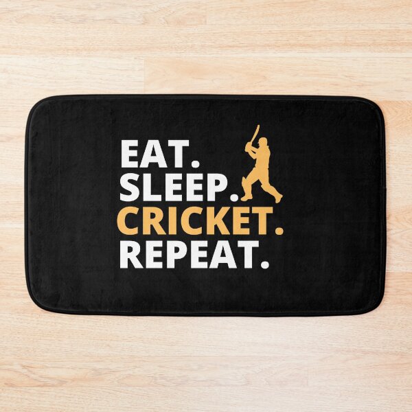 Item preview, Eat sleep cricket repeat designed and sold by MyTrendStore.