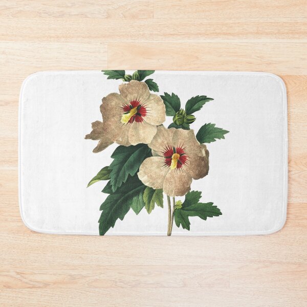 Item preview, Big Hibiscus White Flower Vintage Retro Art Illustration designed and sold by HumanlineImages.