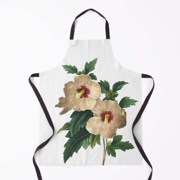 Item preview, Big Hibiscus White Flower Vintage Retro Art Illustration designed and sold by HumanlineImages.