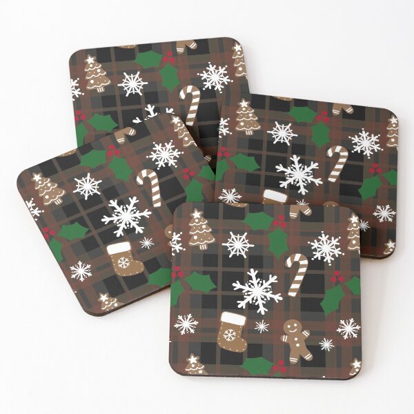 Item preview, Christmas Pattern - Black Plaid designed and sold by SketchyLady.