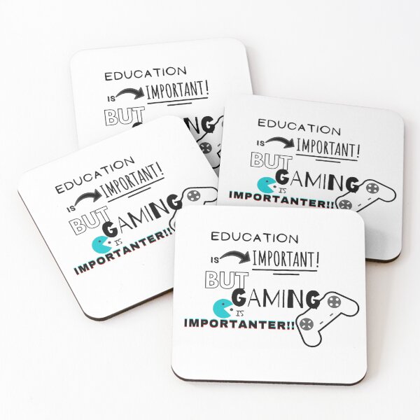Item preview, Education is important but gaming is importanter. designed and sold by GRyZeo.