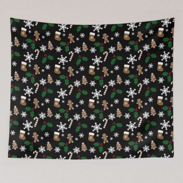 Item preview, Patrón de Navidad - Negro designed and sold by SketchyLady.