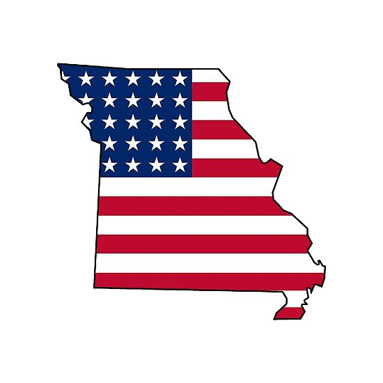 "American flag Missouri outline" Posters by artisticattitud | Redbubble