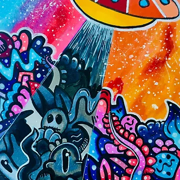 Artwork thumbnail, Space doodle by CatsyDraws