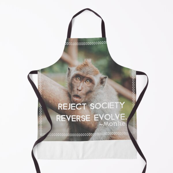 Item preview, Reject society Reverse evolve. Monkey background designed and sold by CocoAndMore.