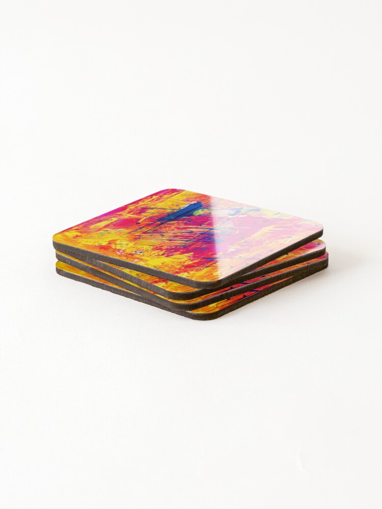Thumbnail 4 of 5, Coasters (Set of 4), Beautiful Colorful Design - Mix Color Pattern designed and sold by kamron2.